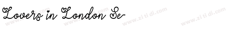 Lovers in London Se字体转换